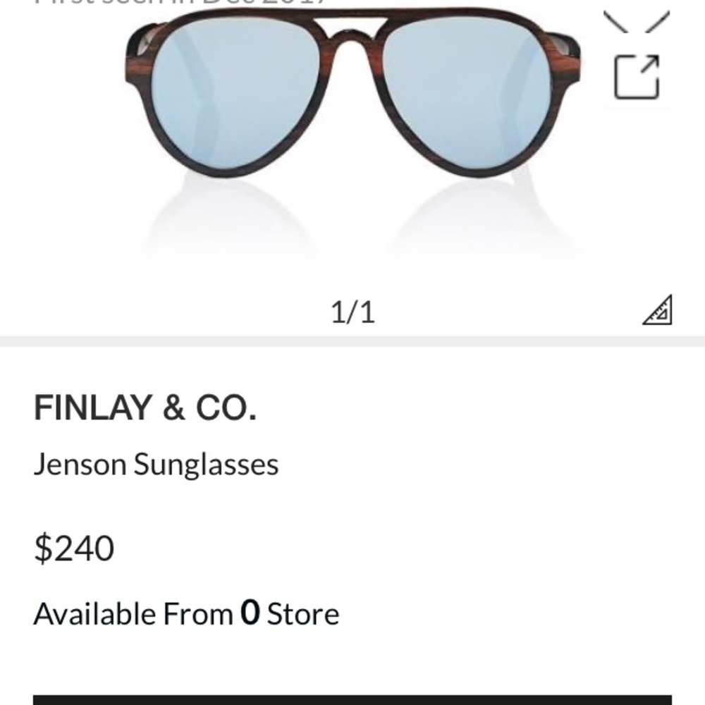 Finlay and Co. Jensen Wood frame sunglasses-NWOT